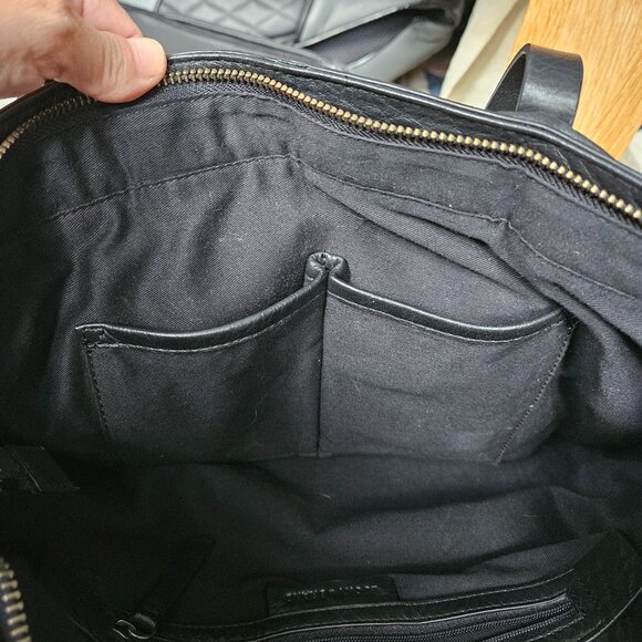 Lucky Brand Leather Studded Shoulder Tote Bag - Picture 7 of 9